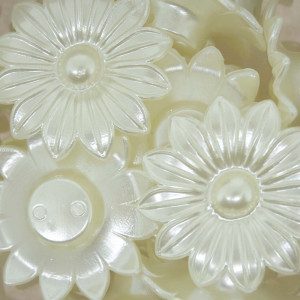 Flor ABS, 33mm, Branco