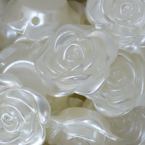 Flor ABS, 30mm, Branco