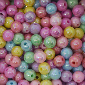 Pérola Irisada, 08mm, Colorido Claro