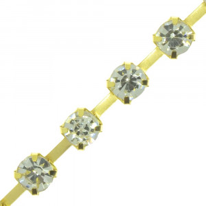Fio de Strass, SS24, Ouro, Strass Cristal
