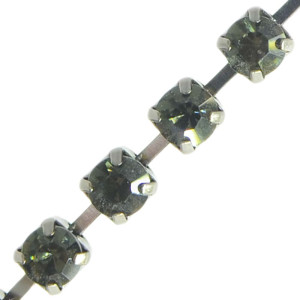 Fio de Strass, SS28, Grafite, Strass Fumê