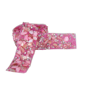 Tira de Cascalho, 20mm, Rosa Claro