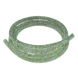 Tubo de Strass, 06mm, Cristal