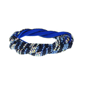 Tubo de Strass Meia Cana, 06mm, Marinho/Azul Claro/Furtacor