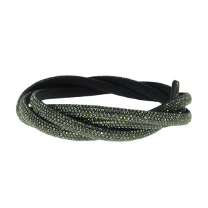 Tubo de Strass Meia Cana, 06mm, Grafite