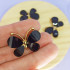 Aplique de Metal, Borboleta, Preto