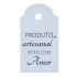 Tag Produto Artesanal feito com Amor, 6.5cm x 4cm, Branco