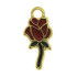 Pingente, Botão de Rosa, Ouro, Vermelho