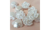 Flor ABS, 25mm, Branco