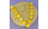 Cabedal Paula, Banhado, Rebite, Amarelo Fosco/Cristal