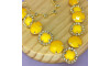 Cabedal Paula, Banhado, Rebite, Amarelo Fosco/Cristal