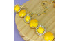 Cabedal Paula, Banhado, Rebite, Amarelo Fosco/Cristal