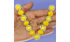 Cabedal Paula, Banhado, Rebite, Amarelo Fosco/Cristal
