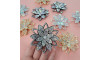 Cabedal Sandra, Flor com Strass, Tecido, Preto/Furtacor