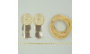 Kit Cabedal Três Esferas, Dourado