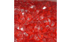 Mini Lentilha de Acrílico, 08mm, Vermelho Transparente