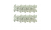 Cabedal Folhas, Passante, Prata/Cristal