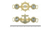 Cabedal Nautical, Passante, Âncora e Leme, Cristal