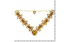 Cabedal Afrodite, Banhado, Rebite, Correntinha, Marrom/Rose Gold