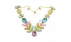 Cabedal Sirena, Banhado, Rebite, Correntinha, Rosa/Tiffany/Creme