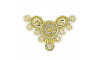 Cabedal Tigre, Tecido, Branco/Dourado