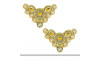 Cabedal Tigre, Tecido, Bege/Dourado