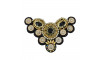 Cabedal Tigre, Tecido, Preto/Dourado