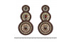 Cabedal Isabela, Tecido, Mandala, Marrom