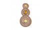Cabedal Isabela, Tecido, Mandala, Bege