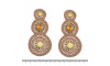 Cabedal Isabela, Tecido, Mandala, Bege