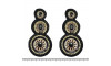 Cabedal Isabela, Tecido, Mandala, Preto