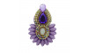 Cabedal Thaynara, Tecido, Cocar, Roxo