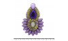Cabedal Thaynara, Tecido, Cocar, Roxo