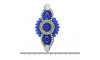 Cabedal Anahí, Tecido, Cocar, Azul
