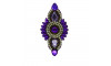 Cabedal Anahí, Tecido, Cocar, Roxo