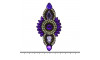 Cabedal Anahí, Tecido, Cocar, Roxo