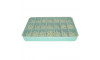 Caixa Organizadora, 21 Divisórias, Verde Tiffany/Transparente