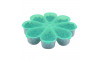 Caixa Organizadora, 8 Divisórias, Margarida, Transparente/Verde