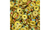 Entremeio Circular, 10mm, Ouro, Colorido