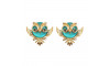 Piercing de Garra, Coruja, Ouro, Turquesa