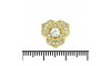 Passante, Flor, Ouro, Cristal