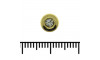 Passante, Redondo, Ouro e Strass Cristal