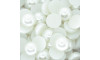 Meia Pérola ABS, 14mm, Branco