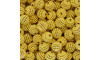 Pérola Craquelada Amora, 10mm, Dourado Metalizado