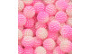 Pérola Craquelada Amora, 12mm, Mesclado Branco/Rosa Claro