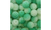 Pérola Craquelada Amora, 12mm, Mesclado Verde/Branco