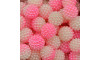 Pérola Craquelada Amora, 14mm, Mesclado Branco/Rosa Claro