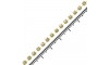 Fio de Strass, SS12, Ouro, Strass Cristal