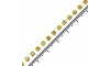 Fio de Strass, SS16, Ouro, Strass Light Colorado Topaz