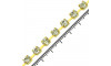 Fio de Strass, SS28, Ouro, Strass Cristal